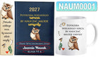 Zestaw Kalendarz 2027 Kubek Prezent na Dzień Nauczyciela dla Wychowawcy Box upominek z nadrukiem, kosz upominkowy