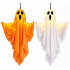 Ozdoby Halloween Dekoracje wiszące świecące duchy LED świetlne zestaw x2