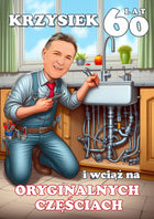 Karykatura A4 ze zdjęcia prezent rocznica urodziny dzień nauczyciela + rama portret personalizowany rysunek dekoracja