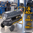 Nagrzewnica olejowa 40 KW z kominem spalinowa dmuchawa + termostat LCD piec do ogrzewania hali warsztatu i magazynu