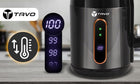 Czajnik Elektryczny 1.5l Ze Stali 2000W Ekran LED Podświetlenie Wskaźnik 1.5 l 2000 w czarny metal, tworzywo sztuczne