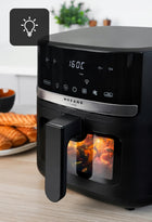 Frytkownica beztłuszczowa duża 5l AIR fryer frytownica mocna 1500W mozano czarny