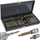 Zestaw bitów udarowych Powermat 40 elementów HEX TORX SPLINE 30/75 mm końcówki wkrętakowe, mocowanie 1/2 i 3/8 cala