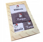 Komplet 4 Ręczników z Twoim haftem na prezent ślub rocznica święta ślubny. tekstylia łazienkowe personalizowane dla