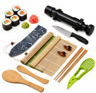 ZESTAW MASZYNKA DO ROBIENIA SUSHI BAZOOKA 2 MATY BAMBUSOWE NÓŻ AKCESORIA do zwijania maki, wałek do ryżu i nori
