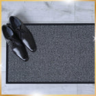 Wycieraczka pod drzwi zewnętrzna wewnętrzna gumowa wejściowa 60X90 CM mata do obuwia, czarna PVC tekstylna, grubość 6 mm