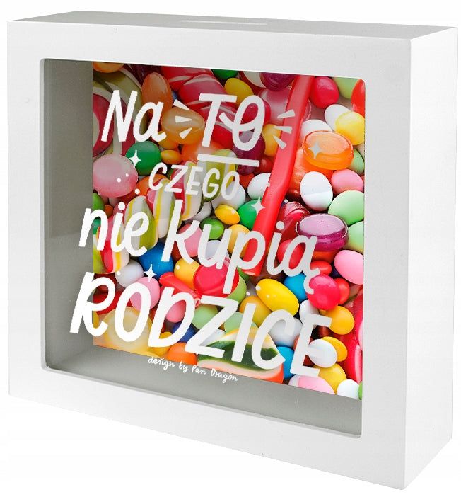 Skarbonka na to czego nie kupią rodzice dla dziecka skarbonki na prezent pojemnik oszczędnościowy, zabawny upominek z