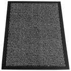 Wycieraczka pod drzwi wejściowa mata do butów zewnętrzna wewnętrzna 60X90CM gumowa tekstylna welurowa czarna 8 mm