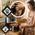 Frytkownica beztłuszczowa AIR fryer 7l piekarnik 1500W 7 trybów airfryer srebrny