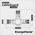 Potrójna hermetyczna mufa kablowa złącze IP68 CableGuard T-Joint 3 przewody trójnik elektryczny do łączenia kabli
