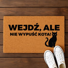 Wycieraczka wejśćiowa kokosowa 40X60CM pod drzwi zabawna mata z tworzywa PVC, brązowa, grubość 15 mm, uniwersalna