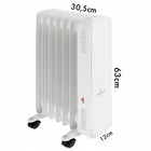 Grzejnik olejowy elektryczny Mission Air OSLO biały 1500W biały WIFI TIMER 120 mm 630 mm grzewcza