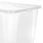 Pojemnik plastikowy z pokrywą duży zamykany organizer zabawki box 30l pudełko do przechowywania, bezbarwne, uniwersalne