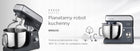 Robot planetarny concept RM6010 podgrzewana misa 7l Podwójny hak 1900W nominalna czarny