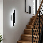 Kinkiet Ścienny Czarny Lampa LED 16W Nowoczesny do Salonu 6500K 1800lm oprawa na ścianę, metalowa, zimna barwa światła