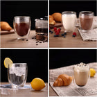 6x SZKLANKI TERMICZNE DO KAWY LATTE DRINKÓW 350ml ATESTOWANE z podwójną ścianką, do herbaty, przezroczyste szkło