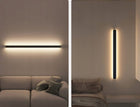 NOWOCZESNA LAMPA LED ŚCIENNA KINKIET ŚCIENNY WEWNĘTRZNY DŁUGA 60 CM oprawa do salonu, czarny metal, zintegrowane źródło