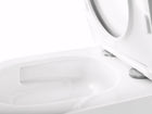 Miska WC wisząca podwieszana REA tito tornado NFQ biała ciche spłukiwanie bezkołnierzowa, odpływ poziomy, z deską