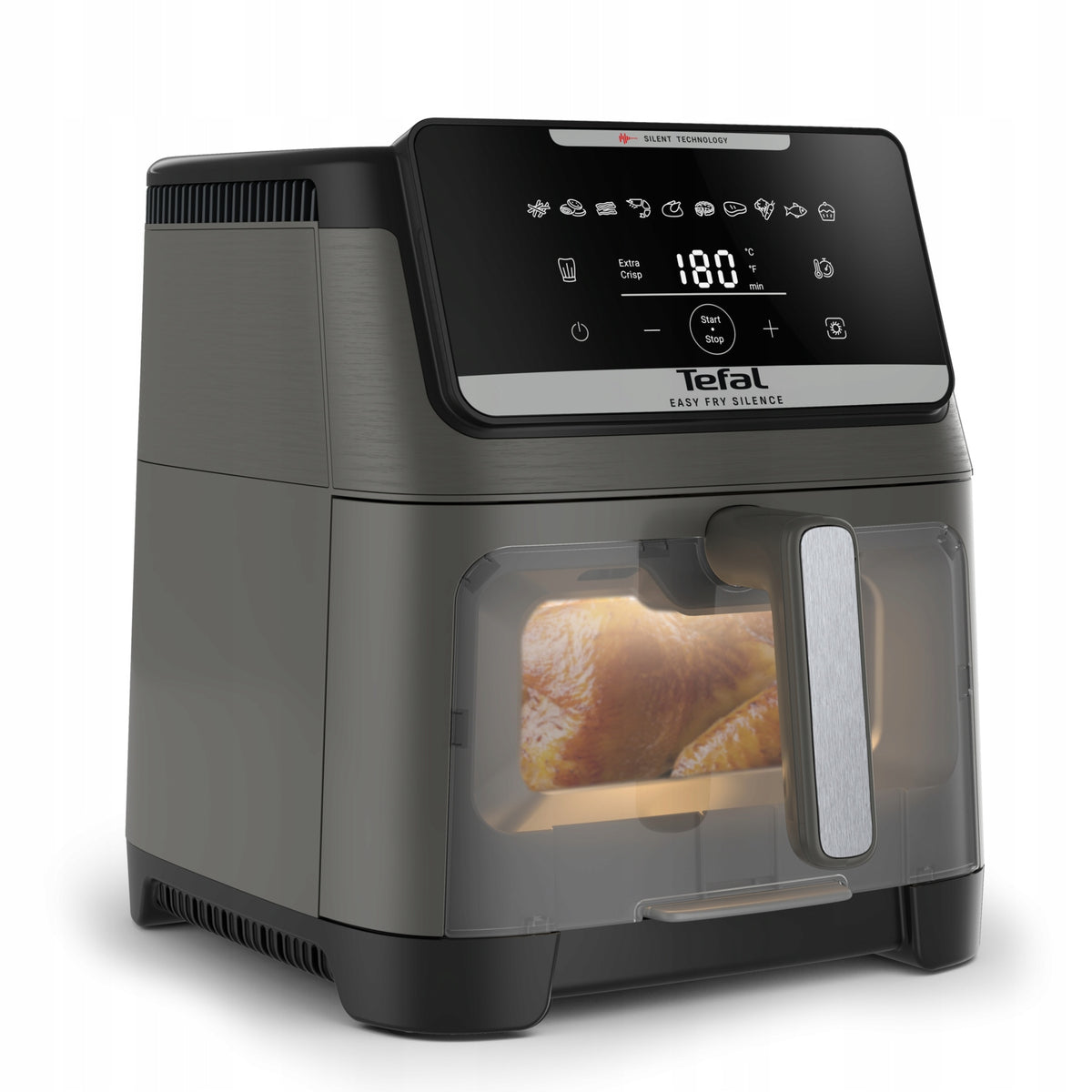 Frytkownica beztłuszczowa tefal Easy Fry Silence EY846HE 7l 1800W Air Fryer szary