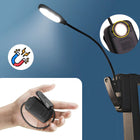 Lampka LED biurkowa szkolna dla dzieci do czytania regulacja mocna klipsem lampa zaciskowa, ściemniana, akumulatorowa