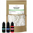 WOSK SOJOWY Do Świec Zalewanych Płatki Vegan 1kg + BARWNIKI 3x10 ml beżowy