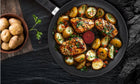 Zestaw patelni tefal Dark Essential 3 elementy Indukcja 20/24/28 cm naczynia do smażenia, na gaz, kuchnię elektryczną i