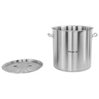 GARNEK GASTRONOMICZNY Z POKRYWKĄ Na Indukcję Gaz STAL NIERDZEWNA 50L 40x40 kocioł restauracyjny, kuchnia ceramiczna i