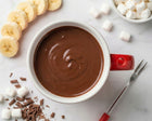Zestaw do Fondue Czekoladowego Kubek Podgrzewacz z Widelczykiem czerwony na tealight, do owoców i deserów, naczynie do
