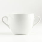 6x BULIONÓWKA PORCELANOWA 650 ML Z UCHWYTAMI MISKA OBIADOWA DO ZUPY KREMU na rosół, mikrofalówki i zmywarki, biała