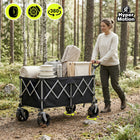 Wózek transportowy składany XXL 250l plażowy ogrodowy HyperMotion do przewożenia zakupów i bagażu, udźwig 100 kg