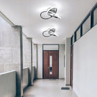 Lampa sufitowa plafon LED zyrandol biały nowoczesny 30W 6000K oprawa aluminiowa srebrna do salonu z wbudowanym źródłem
