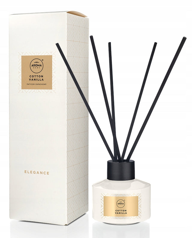 Aroma home Patyczki zapachowe odświeżacz cotton vanilla 50ml dyfuzor z patyczkiem do domu, aromatyzer wnętrz