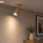 LAMPA SUFITOWA GU10 LED wisząca żyrandol kinkiet Beżowa Kaszmir ryflowana oprawa punktowa cylindryczna maks. 35 W