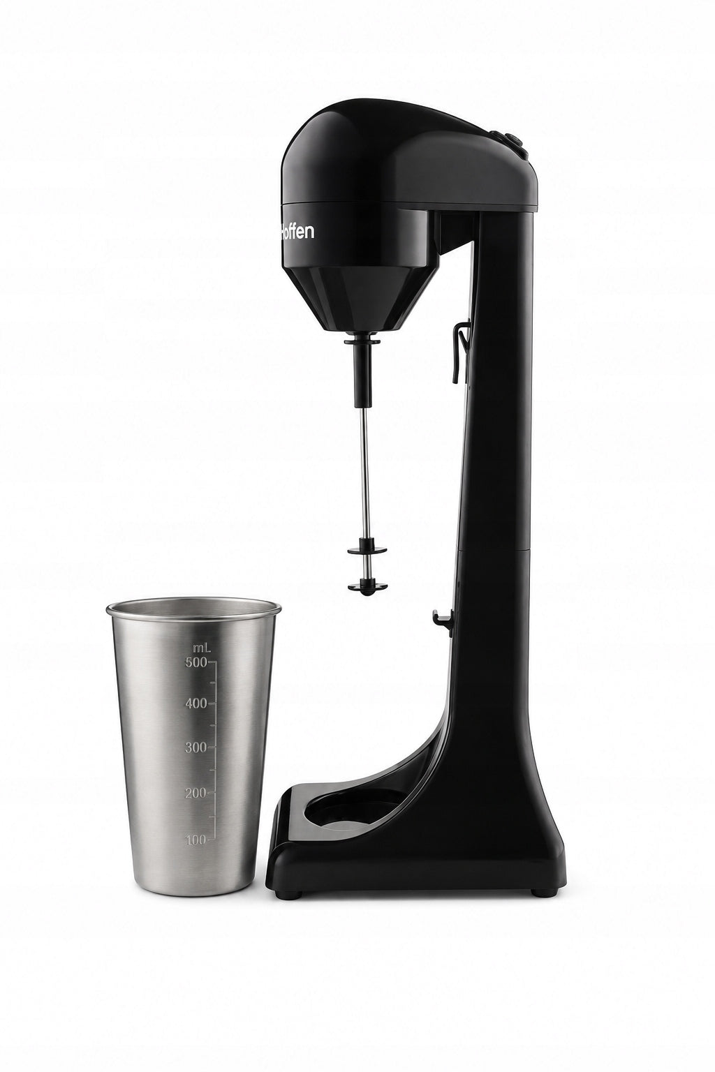 Mikser do koktajli Hoffen 100W Drink Maker Kubek stalowy 500 ml 2 prędkości szejker elektryczny do shake’ów i smoothie
