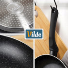 Patelnia GRANITOWA do smażenia duszenia VILDE SIMPLE 32 cm na gaz indukcje tradycyjna 55 mm /Wzór