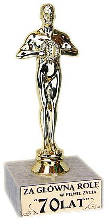 Statuetka na 70 urodziny prezent 70 tka upominek dla kobiety lub mężczyzny, życzenia okolicznościowe