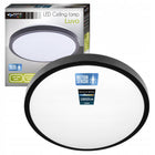 Plafon LED lampa sufitowa panel 18W 4000K czujnik ruchu natynkowy okrągła oprawa oświetleniowa czarna, neutralna biel