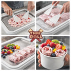 Lody Tajskie oryginalna tacka maszyna do lodów zuve stal nierdzewna Prezent tajski roll, deser mrożony, szpatułki