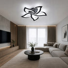 Lampa Sufitowa LED Żyrandol Czarna Nowoczesna do Salonu 60W 6500K wisząca, 5 punktów świetlnych, aluminiowa, 59 cm
