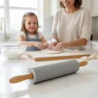 Wałek do ciasta pizzy silikonowy kuchenny obrotowy nieprzywierający duży rolka pierogowa, 38 cm