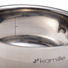 Garnek garnuszek z pokrywką stalowy GAZ indukcja kamille rondel 1 l 14 cm do zmywarki kuchenki ceramicznej i