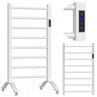 Grzejnik elektryczny łazienkowy EBERG suszarka drabinka stojący 200W 2w1 500 mm 800 mm grzewcza biały