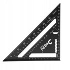 Kątownik stolarski ciesielski aluminiowy przymiar budowlany 180mm 18x18 miara kątowa do trasowania, narzędzie