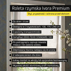 Roleta rzymska Ivora inwazyjna 160x175 cm kość słoniowa półzaciemniająca osłona okienna z poliestru