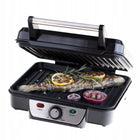 Grill elektryczny opiekacz mocny panini do mięsa warzyw 2500W Regulacja nominalna srebrny/szary