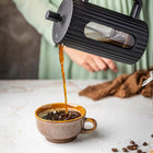 Zaparzacz tłokowy do kawy herbaty ziół 350 ml dzbanek szklany French Press praska francuska, 3 filiżanki, czarny