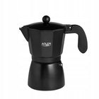 Kawiarka Zaparzacz do Kawy Adler AD 4421 - Intensywne Espresso w 320ml aluminiowa, 6 filiżanek, czarna, można myć w