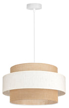 Lampa wisząca sufitowa żyrandol abażur nowoczesna boho juta BEŻ loft LED tekstylna oprawa E27 1 punkt 60 w wysokość 100