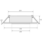 6x Oprawa halogenowa Szklana Kwadratowa + Żarówka GU10 LED 10W 3 barwy oczko sufitowe podtynkowe czarne
