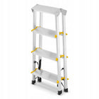 Drabina aluminiowa domowa dwustronna składana higher 2x4 stopnie taboret schodki do malowania, podest 78 cm, udźwig 125